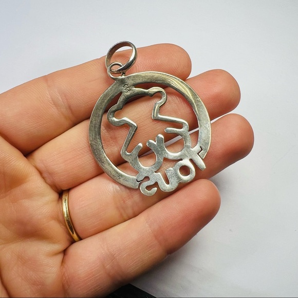 Super Nice Tous Sterling Silver Earrings Pendant Jewelry Set - Picture 5 of 8